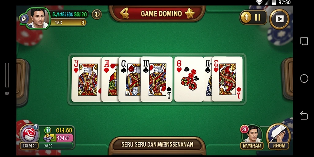 Tampilan gameplay seru dalam permainan Domino 8II.