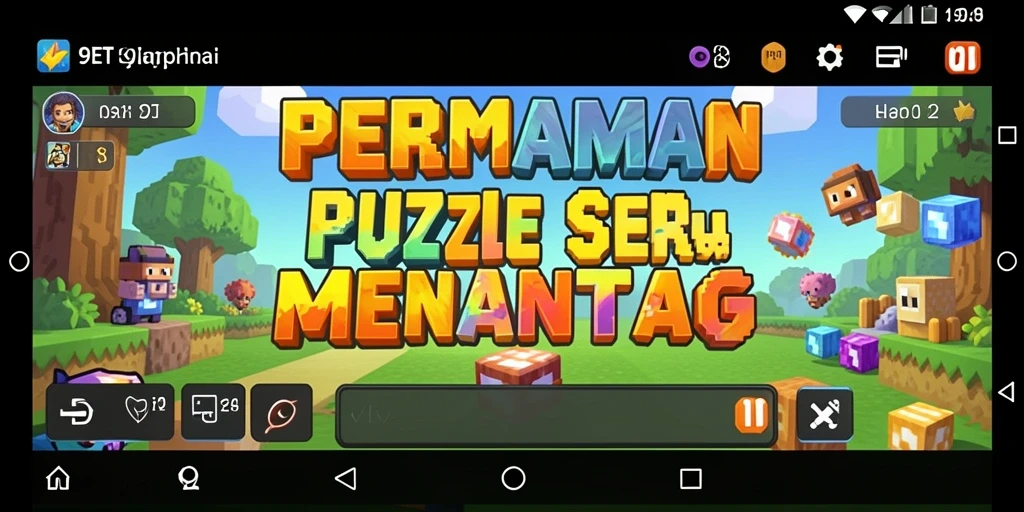 Screenshot utama 9ET menampilkan gameplay Puzzle yang menantang.