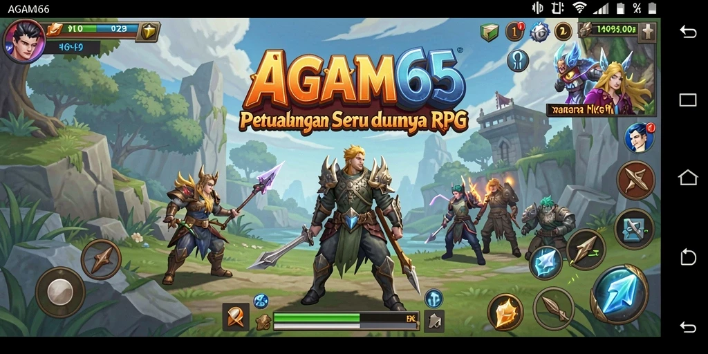 Screenshot AGAM66 menampilkan aksi pertarungan seru dalam dunia RPG yang menakjubkan.