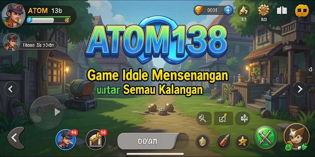 Screenshot gameplay ATOM138 menampilkan karakter dan pengelolaan sumber daya.