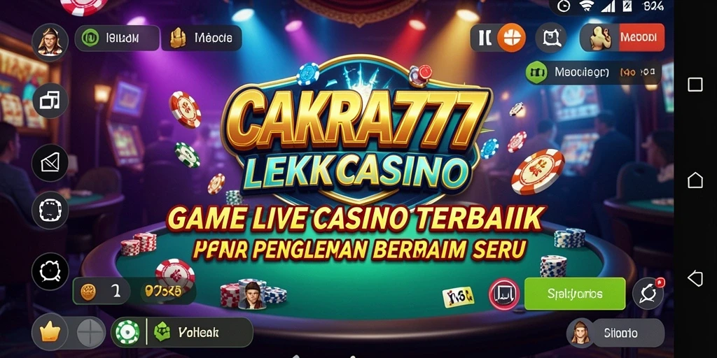 Screenshot CAKRA777 menampilkan suasana Live Casino yang mendebarkan dan interaktif.