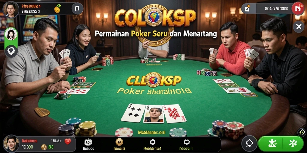 Tampilan permainan poker yang seru di COLOKSGP.