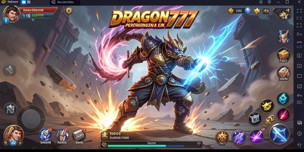 Tampilan gameplay aksi yang mendebarkan dalam DRAGON777.