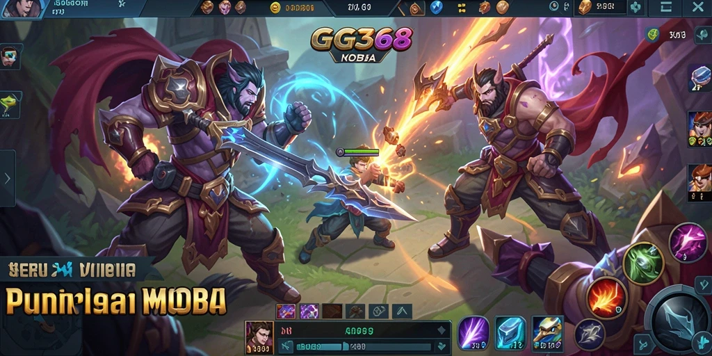 Tampilan gameplay GG368 yang menegangkan dan penuh aksi antar tim.