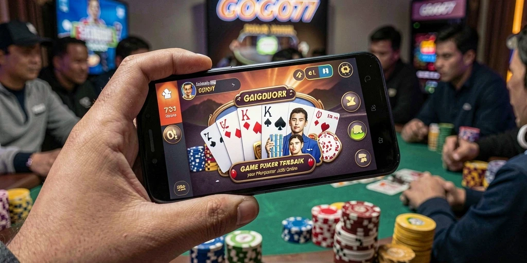 Tampilan permainan poker yang seru di GOGO77 dengan antarmuka menarik.