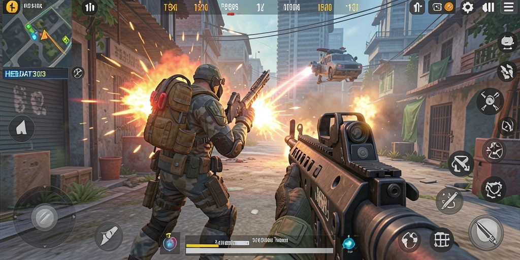 Tampilan gameplay HEBAT303 yang mendebarkan dan penuh aksi TPS.