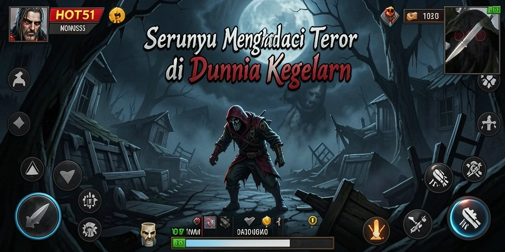 Screenshot utama HOT51 menampilkan suasana gameplay Horror yang mencekam.