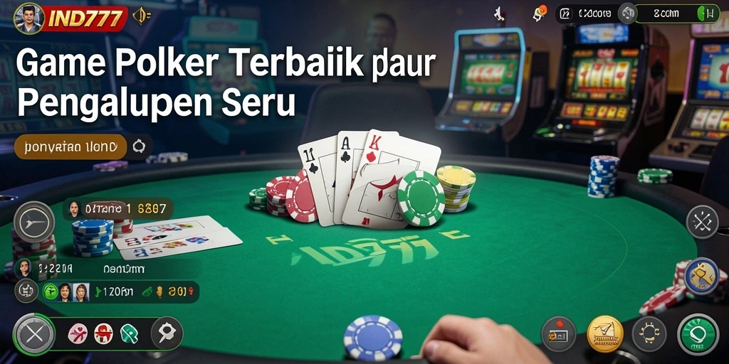 Tampilan gameplay Poker yang mendebarkan dan interaktif di IND777.