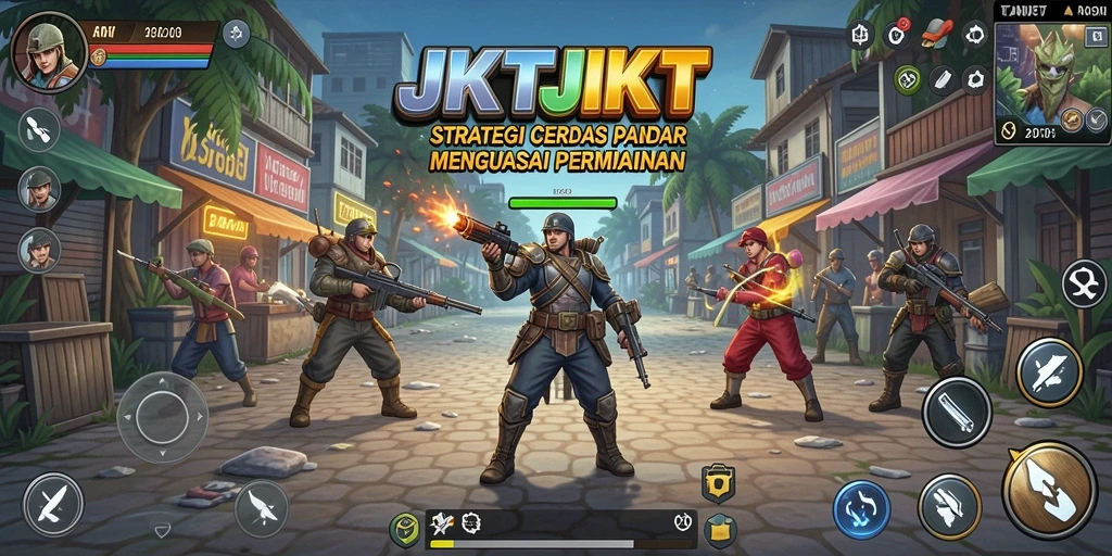 Tampilan menarik dan dinamis dari gameplay JKTJKT.