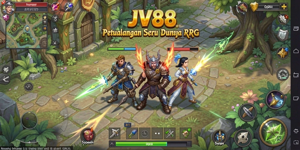 Tampilan gameplay JV88 dengan aksi RPG yang mendebarkan.