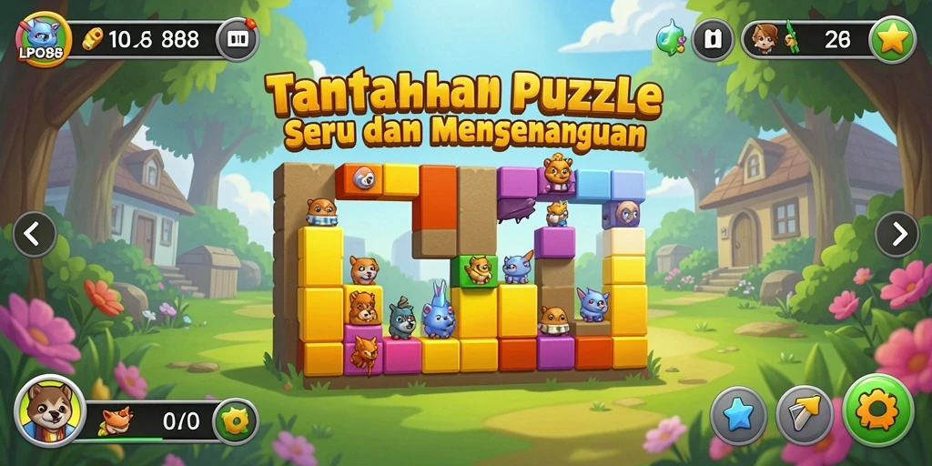 Screenshot gameplay LPO88 yang menunjukkan tantangan puzzle yang menarik.