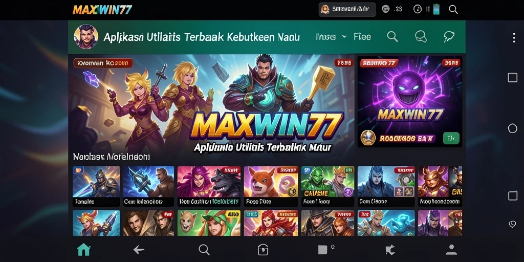 Tampilan antarmuka aplikasi MAXWIN77 yang intuitif dan mudah digunakan.