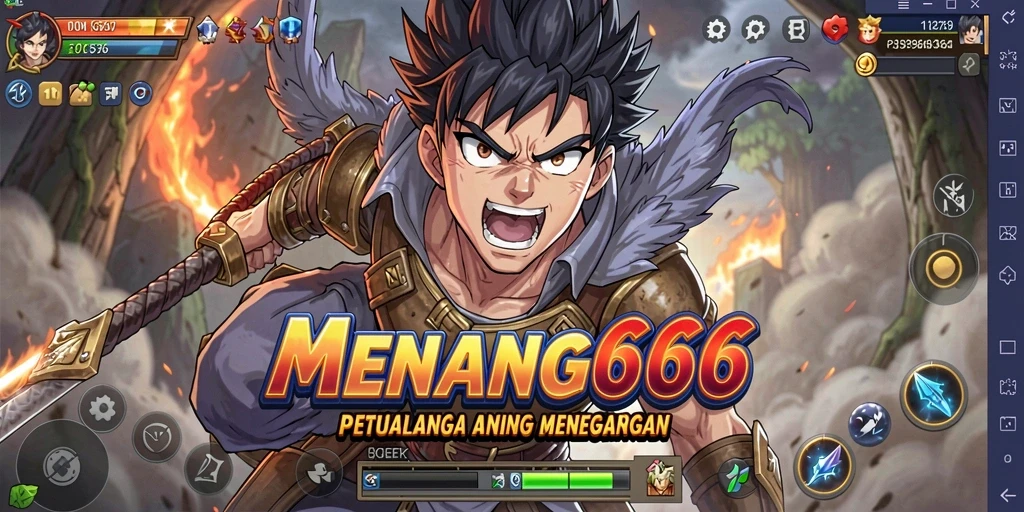 Tampilan menarik dari gameplay <strong>MENANG666</strong> dengan aksi karakter Anime.