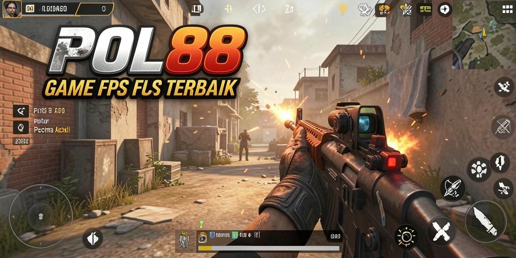 Screenshot POL88 menampilkan aksi pertempuran yang intens dalam game FPS.