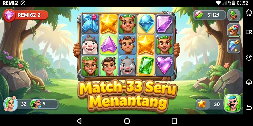 Gameplay seru REMI62 dengan kombinasi buah-buahan yang menarik.