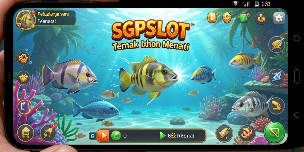 Tangkapan layar SGPSLOT menampilkan aksi seru saat berburu ikan.