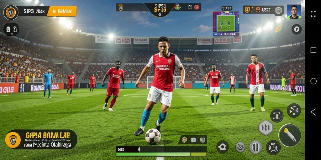 SIP33: Menampilkan gameplay sepak bola yang seru dan mendebarkan.