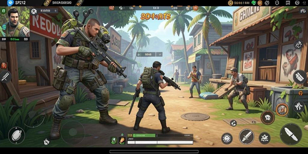 Tangkapan layar gameplay SP212 yang menunjukkan dunia virtual yang luas.